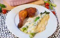 Low Carb grüner Spargel mit Parmesancreme