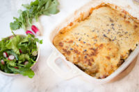 Low Carb Bratkohlrabiauflauf mit Schnitzeln