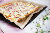 Low Carb Ofenpfannkuchen mit Spargel