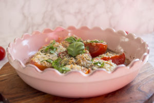 Tomaten mit Parmesan-/Kräuterhaube