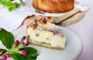 Rezept für Low-Carb Rhabarber Käsekuchen