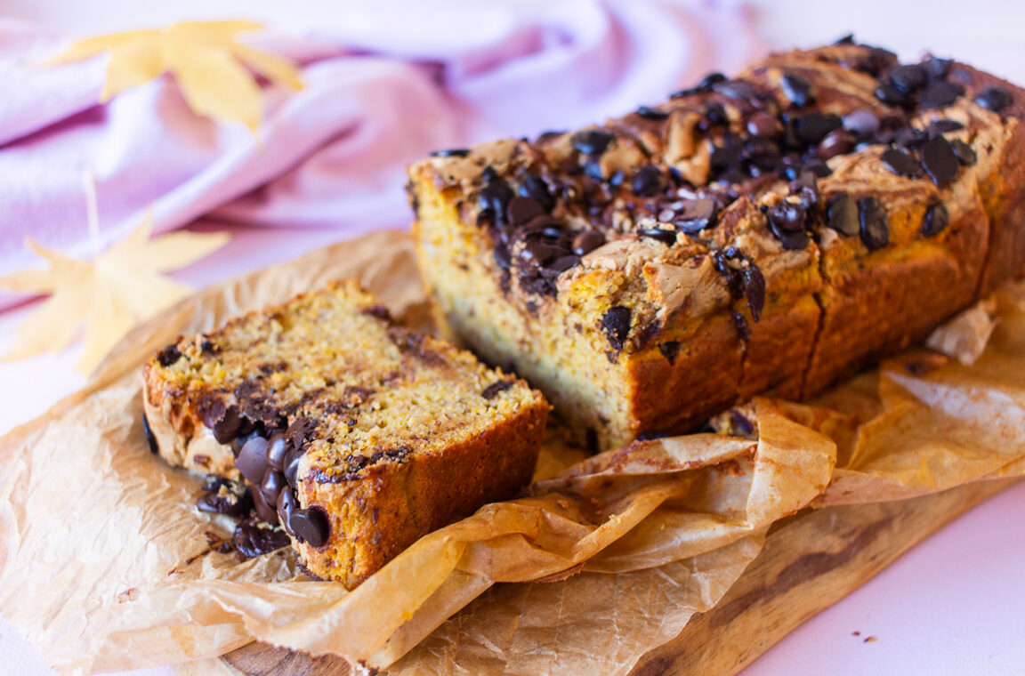 Low Carb Kürbiskuchen mit Chocolate Chips