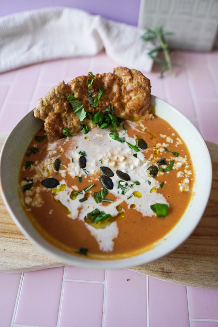 Geröstete Auberginensuppe (Low-Carb, glutenfrei) mit Naan – Low Carb ...