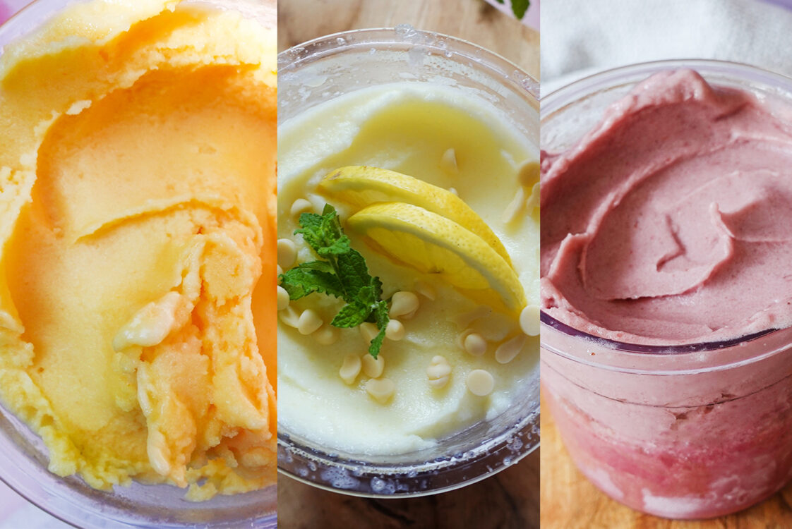 3 fruchtige Ninja Creami Rezepte aus einfachen Zutaten Low Carb, zuckerfrei und glutenfrei