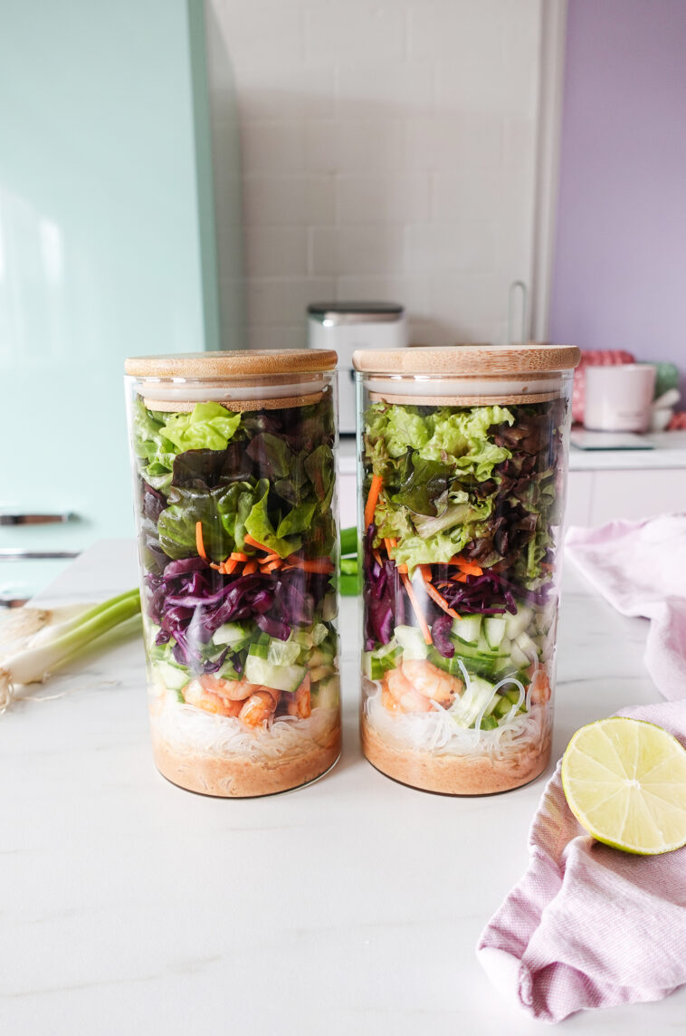 Meal Prep Glasnudelsalat: Lecker und Praktisch für Unterwegs, Low-Carb ...