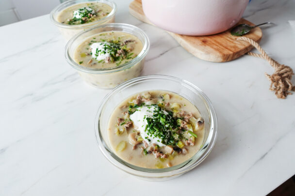 Käse-Lauch-Suppe 🥣🧀🌿 mit extra viel Protein – ohne Proteinpulver! (Low ...