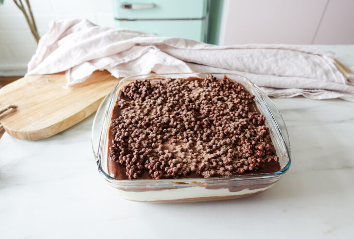 Choco Crunch Kuchen – Die kalorienarme Version des viralen Trends ... Choco Crunch Kuchen – Die kalorienarme Version des viralen Trends ...