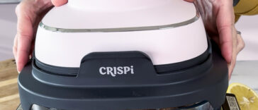 Airfryer Ninja Crispi mit Champignons im Glasbehälter