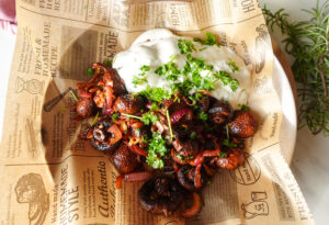 Champignons wie vom Weihnachtsmarkt – ganz einfach aus dem Airfryer (Ninja Crispi)!