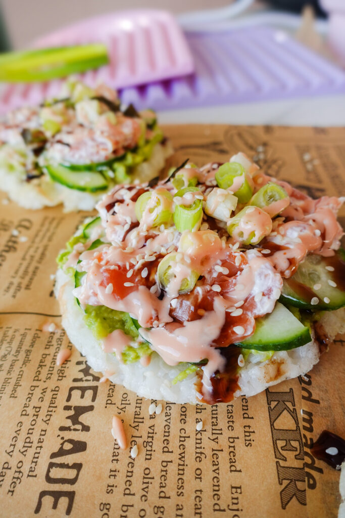 Sushi-Waffeln aus dem Mini-Waffeleisen – außen knusprig, innen weich